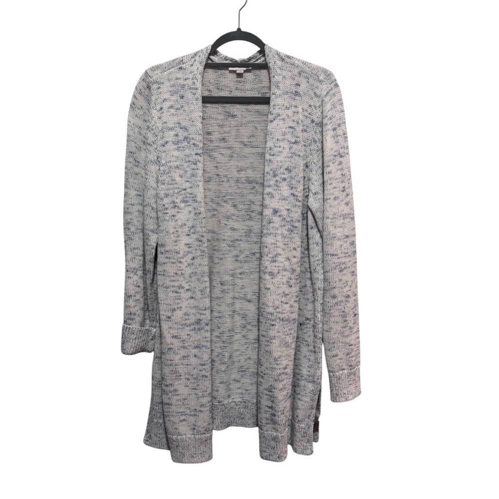 LOFT - Blue / Gray / Cream Knit Cardigan Sweater size XL